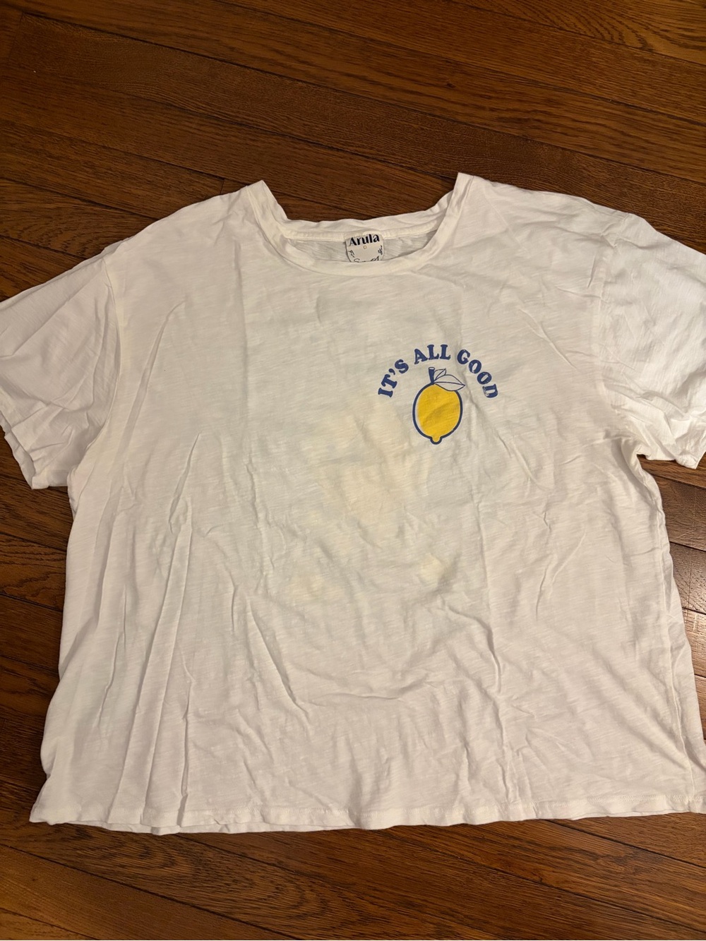 Arula “Easy Peasy Lemon Squeezy” Graphic Tee Plus Size 3X White Retro